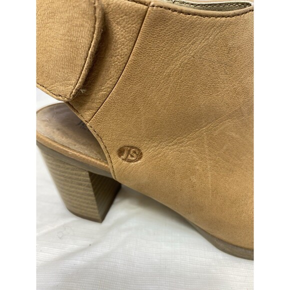 JOSEF SEIBEL Bonnie Leather Peep-Toe Bootie Sandal (36) 5 M Brown Block Boho - Picture 5 of 12